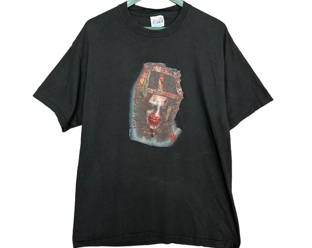 Vintage 00s Haunted House Horror Movie Tee - Fright Factory T-Shirt Size L