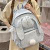 Schoolbag Mori Small Fresh Rabbit Ears Ladies Backpack College Student Class School Bag Lightweight Large Capacity Travel Backpack Female