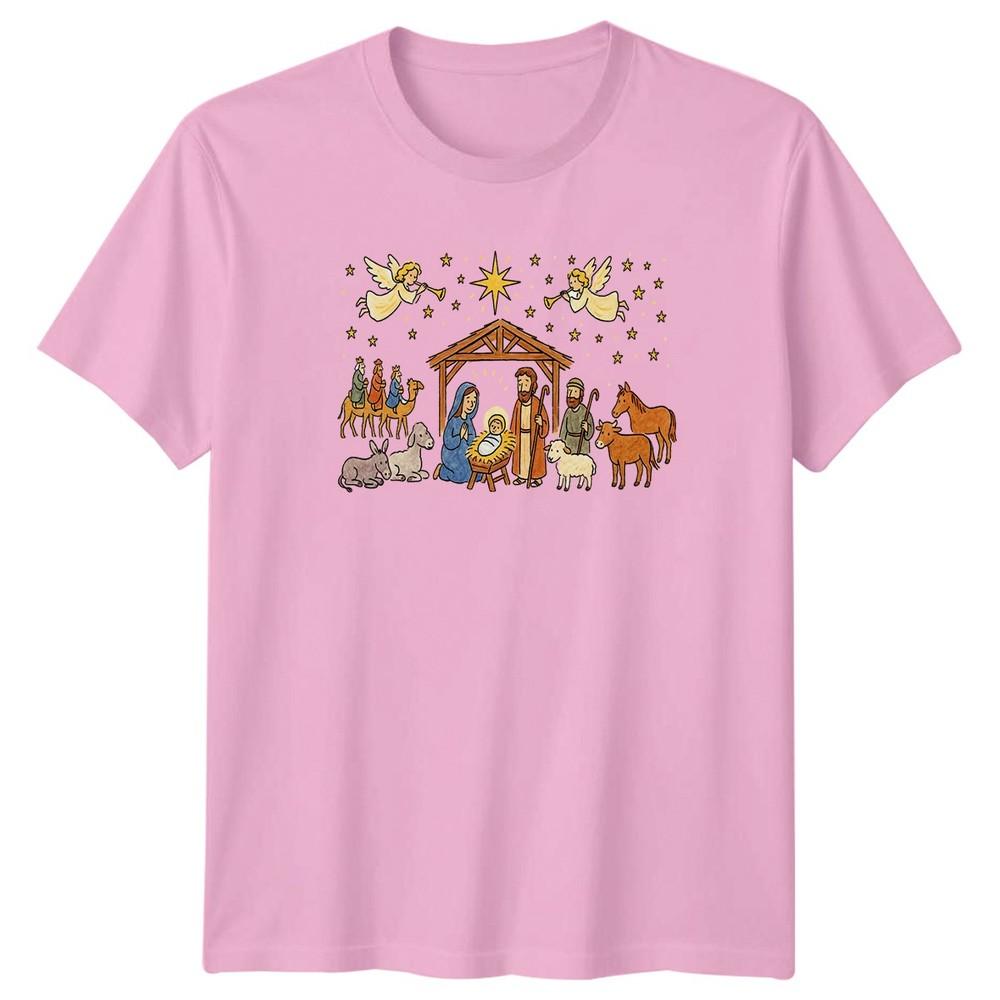 Nativity Scene Christmas Holidays Unisex Unisex Graphic Tee Religious Celebration