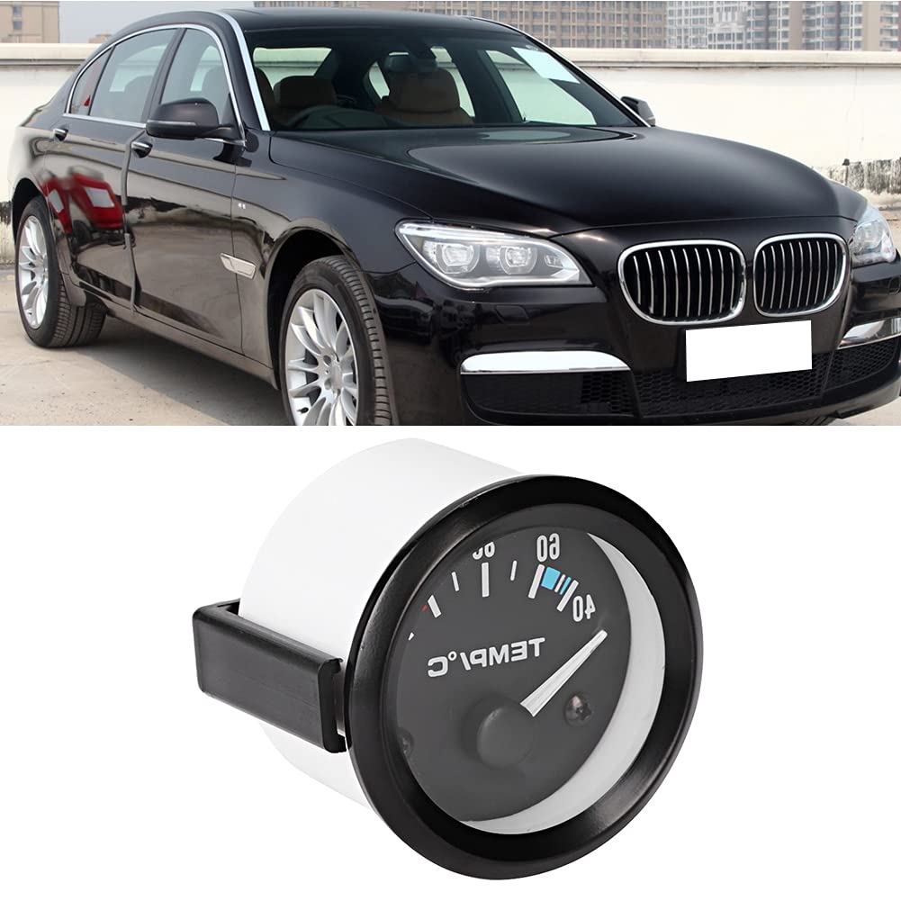 Car Temperature Meter LED Digital Temperature Meter Sensor 40-120 Degree 2" 52mm Blue Dial Light Truck Universal Car