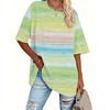 Plus Size, Women's Plus-size T-shirt with Full-print Design, Loose Fit
