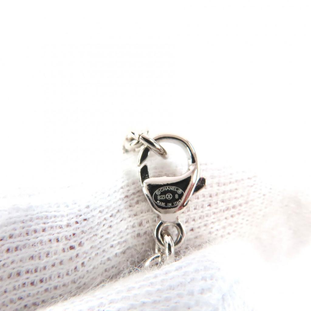 Excellent CHANEL Necklace Silver Women B23B Used