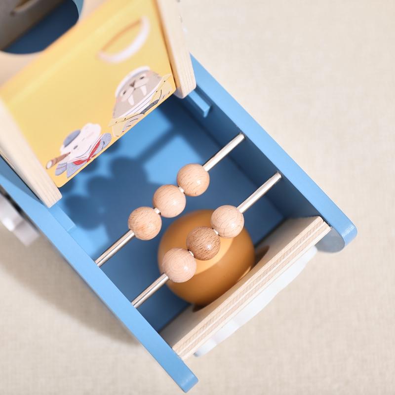 Baby Wooden Montessori Toys Cartoon Wooden Ship Multi-function Game Music Percussion Toy Sensory Educational Toys for  Newborns