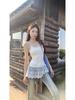 2026 Frühling/Sommer Koreanischer Stil Schlankes Spitzen-Patchwork-Camisole-Tanktop