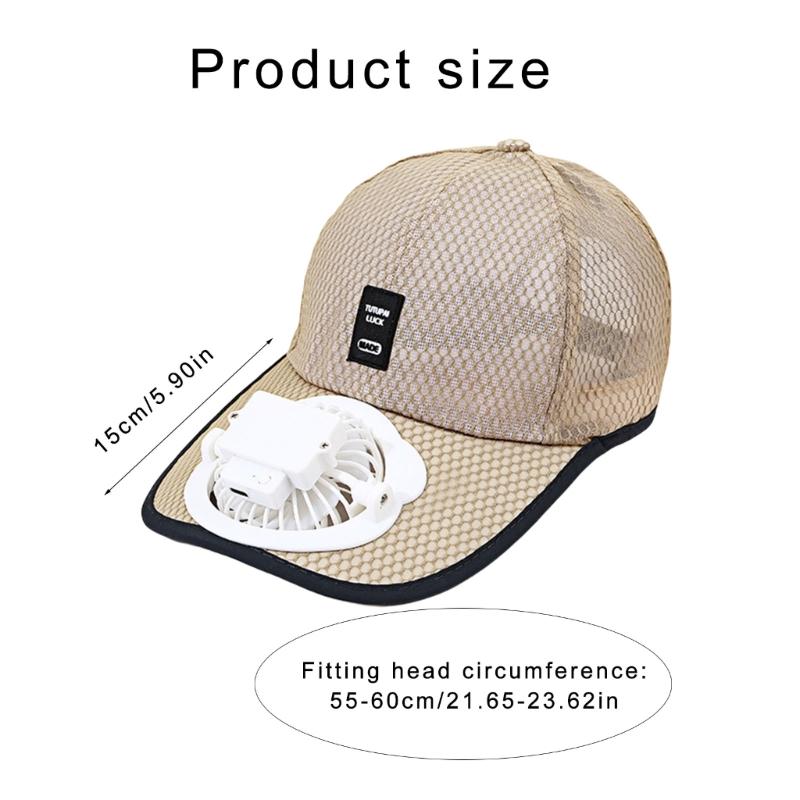 Sunshade Adjustable Baseball Hat with Fan Breathable Sports Hat for Kids Breathable Adjustable Baseball Hat