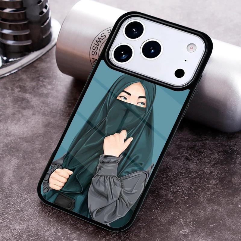 Muslim Islamic Arabic Hijab Girl Phone Case for iPhone 17 16 15 Pro Max Air 14 13 12 11 Plus Shockproof Capa Cover