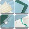 Round Buckle A5 Notebook - Business Meeting Diary with Creative Fabric PU Leather Cover