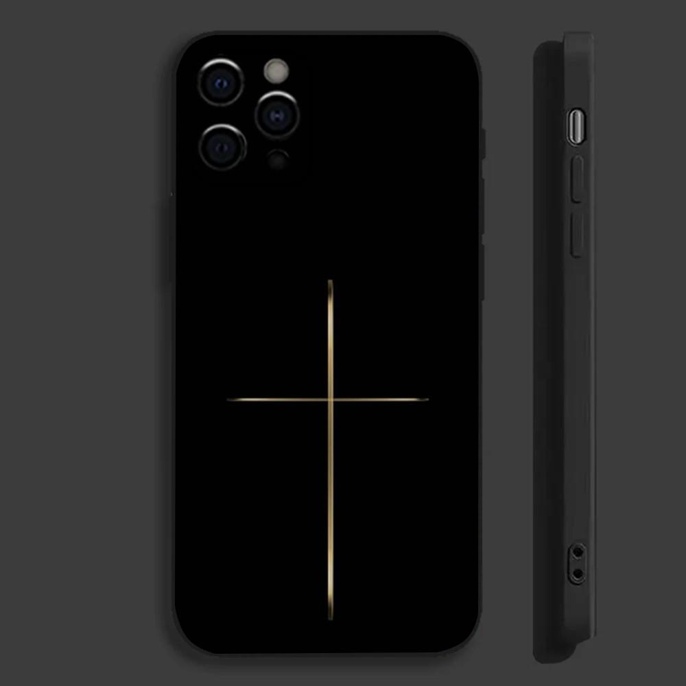 

Стих из Христианской Библии Чехол для телефона Иисус Для Apple iPhone 15,14,13,12,11,Pro,X,XS,Max,XR,Plus,Mini Мягкий Черный Чехол iPhone15