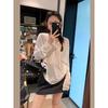 Slack Lazy Gray Sunscreen Blouse Women's Ice Silk Knitted Sweater T-shirt Summer Light and Thin Long-sleeved Air-conditioning Shirt Top