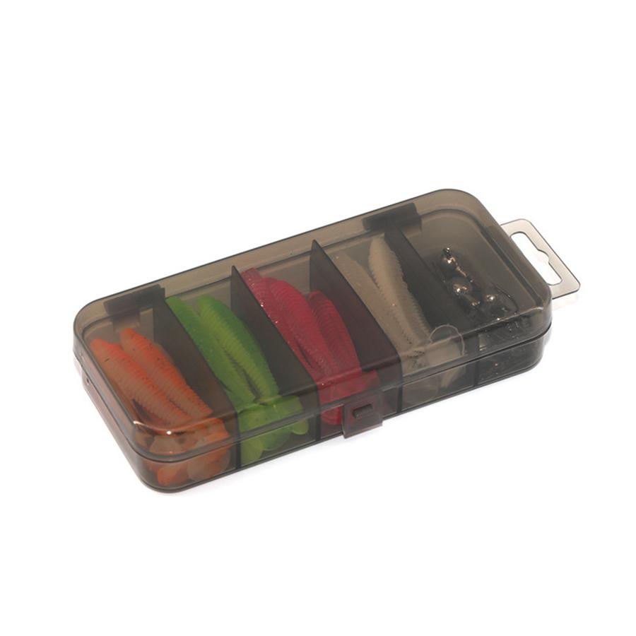 Soft Fishing Lures 35pcs Soft Plastic Lures Set with Box for Trout Redfish Saltwater/Freshwater Fishing