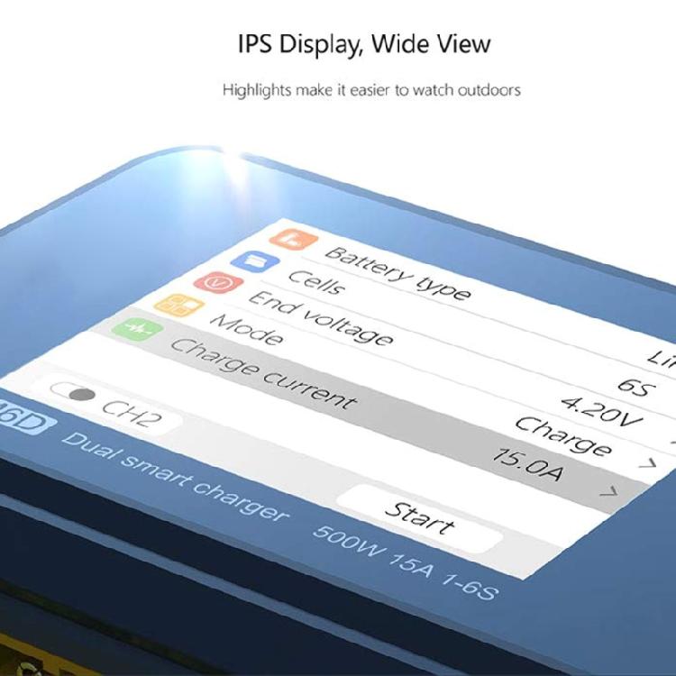M6D 500W 15A For 1-6S Lipo Battery Two Channel MINI Smart Chargers Discharger