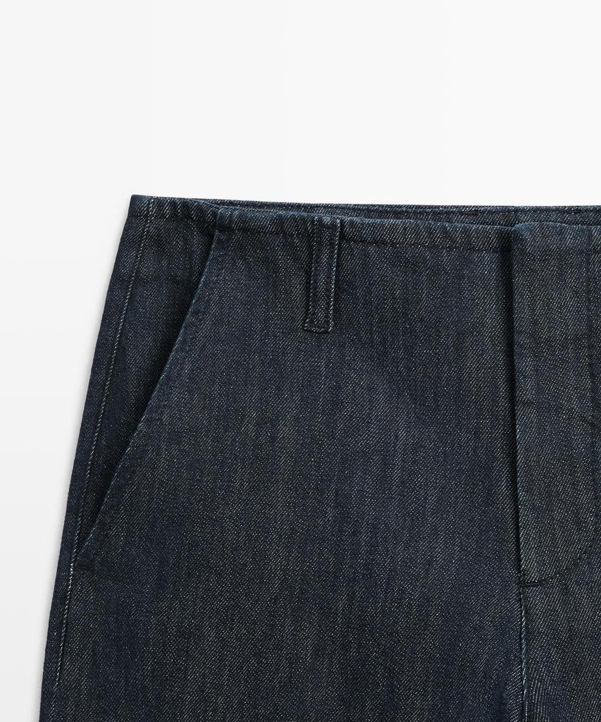 Masimodutti Mid-Rise Wide-Leg Jeans