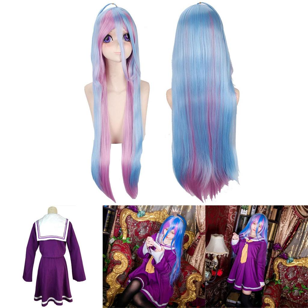 Stylish No Game No Life Shiro Cosplay Dress Shirt And Tie Set For Anime Enthusiasts