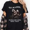 Lustiges motivierendes Zitat Grafik-T-Shirt, Retro sarkastischer Humor-Tee