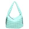 Geplooide Wolk Tas Dames Tas Enkele Schouder Crossbody Dubbelzijdig Trekkoord Grote Capaciteit Donskatoen Kleding Tote Tas