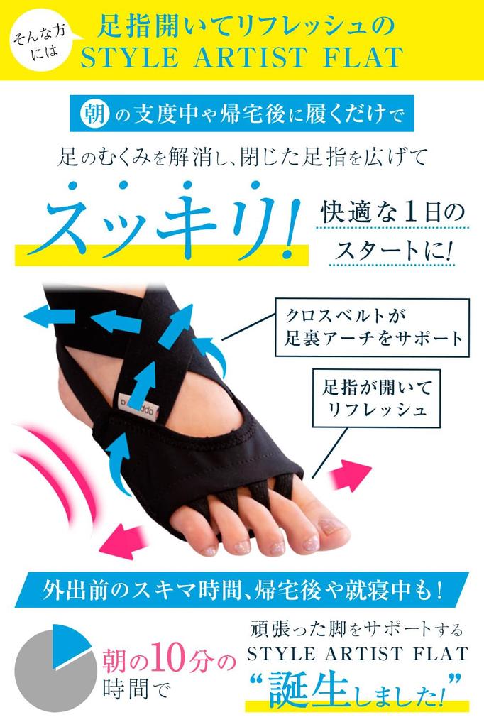 Apprecia Zehenbogen Fußstütze für Großzehe und kleinen Kern Sohlenbogen Yoga STYLE ARTIST FLAT Spreizer, Stütze, Zehe, Training, Stütze, Stütze, Schuhe,