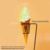 Night Market Ice Cream Cone Model: Realistic Torch Dessert Prop for Photography and Decor
