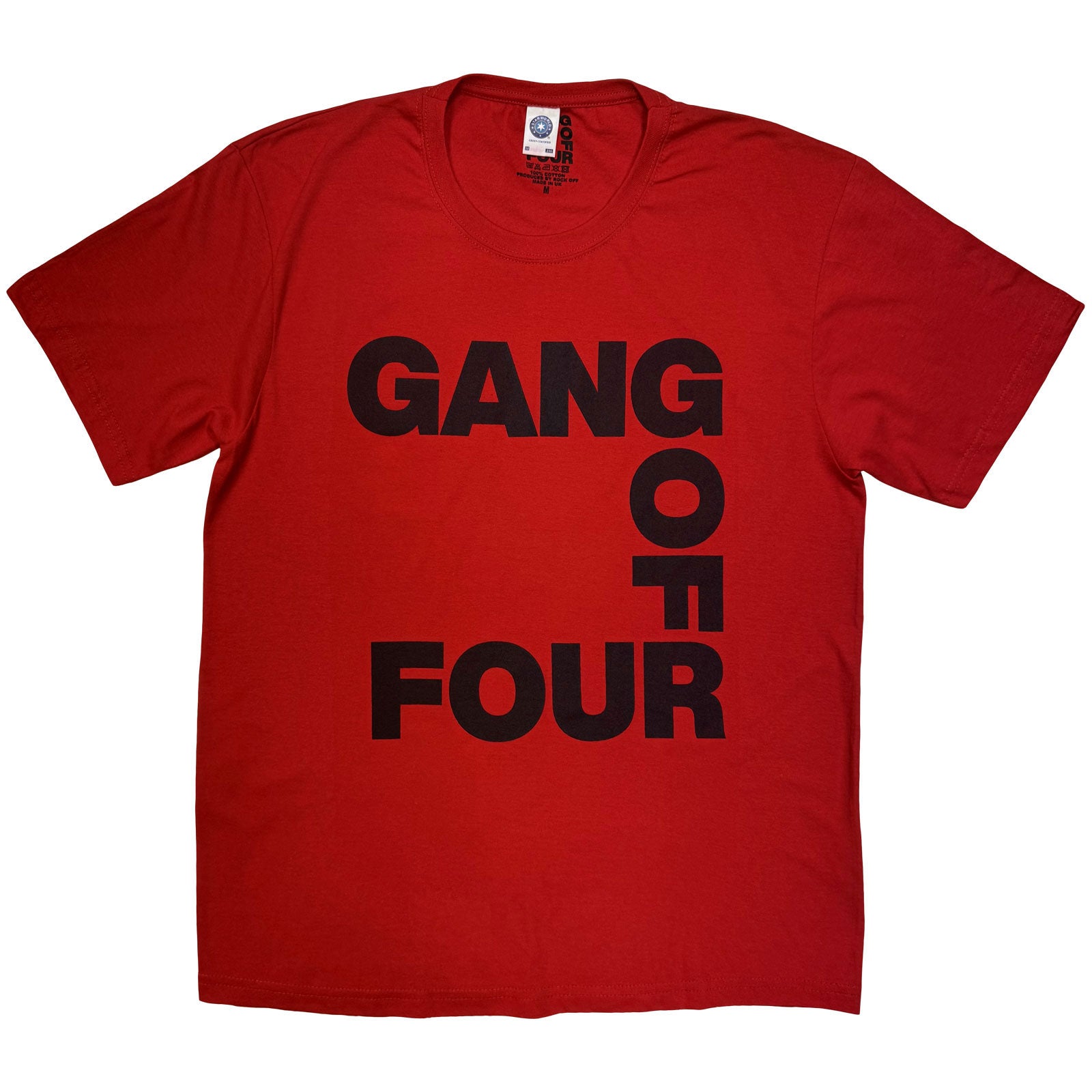 Gang of Four TShirt Logo Red OFFICIAL NEW S