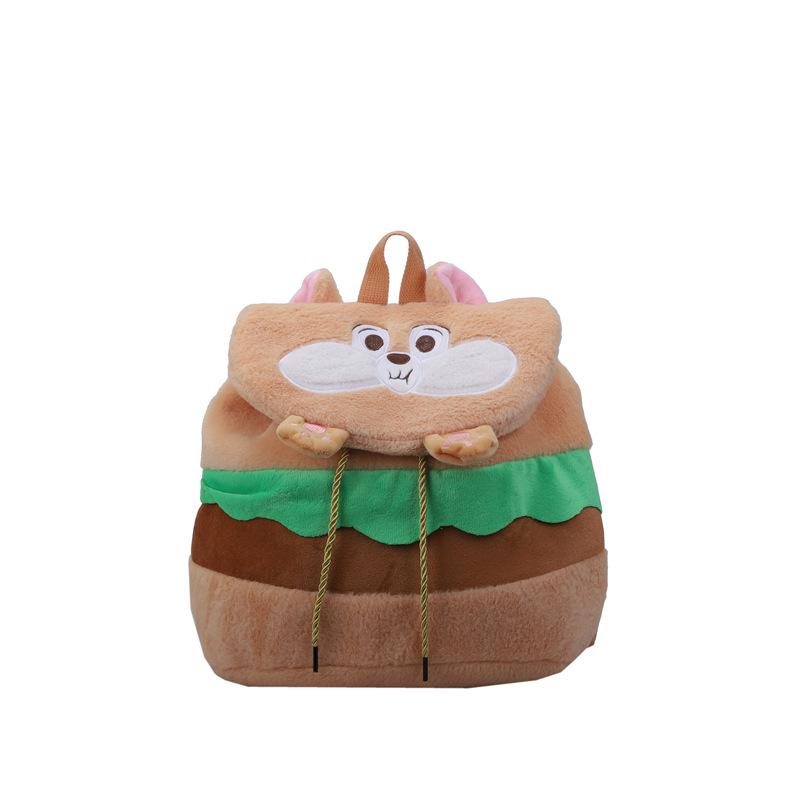 Милая мультяшная пушистая сумка игрушка-кукла рюкзак Куроми плюшевая сумка универсальный женский рюкзак коричневый