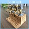 Whiskey Dispenser With Carbonized Wood Grain For Home Bar Enthusiasts