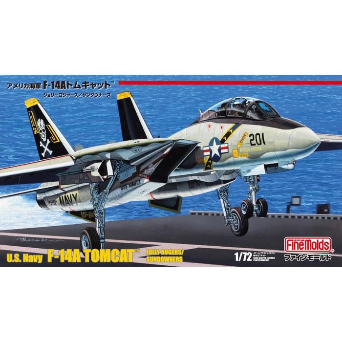 FineMolds 1/72 Jet Serie Amerikanische F-14A Tomcat Jolly Rogers/Sundowners Plastikmodell FF10 (Flugzeug) Vorgefärbt Maßstab 1/72