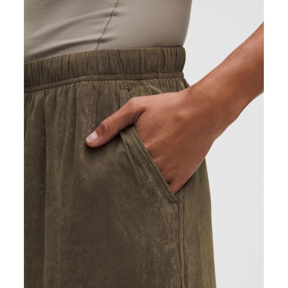 Lululemon Matte Satin Relaxed Fit Mid Rise Cargo Pant Olive Brown