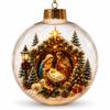 Acrylic Light-Up Christmas Ball Ornament Transparent LED Christmas Tree Globe Decor  New Year