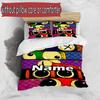 3pcs Duvet Cover Set (1*Duvet Cover + 2*Pillowcase, Without Core), Custom Name Game Rainbow Friends Pattern Bedding Set, Home Bedroom Decor Gift