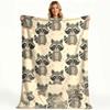 1Pc  Vintage Paw Print Patchwork Fleece Blanket Live Love Bark Stay Pawsitive Dog Lover Throw Blanket For Home Couch Bed