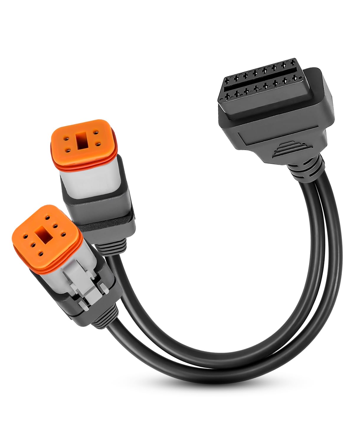 

QNHEAY Діагностичний адаптер OBD2 для мотоцикла Harley 4-контактний + 6-контактний 2 в 1 2-in-1 чорний