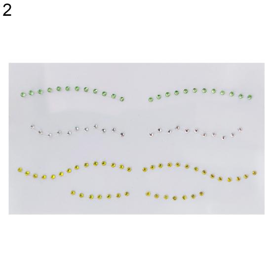 Face Tattoo Stickers Creative Safe Plastic Gem Face Temporary Tattoos for Party