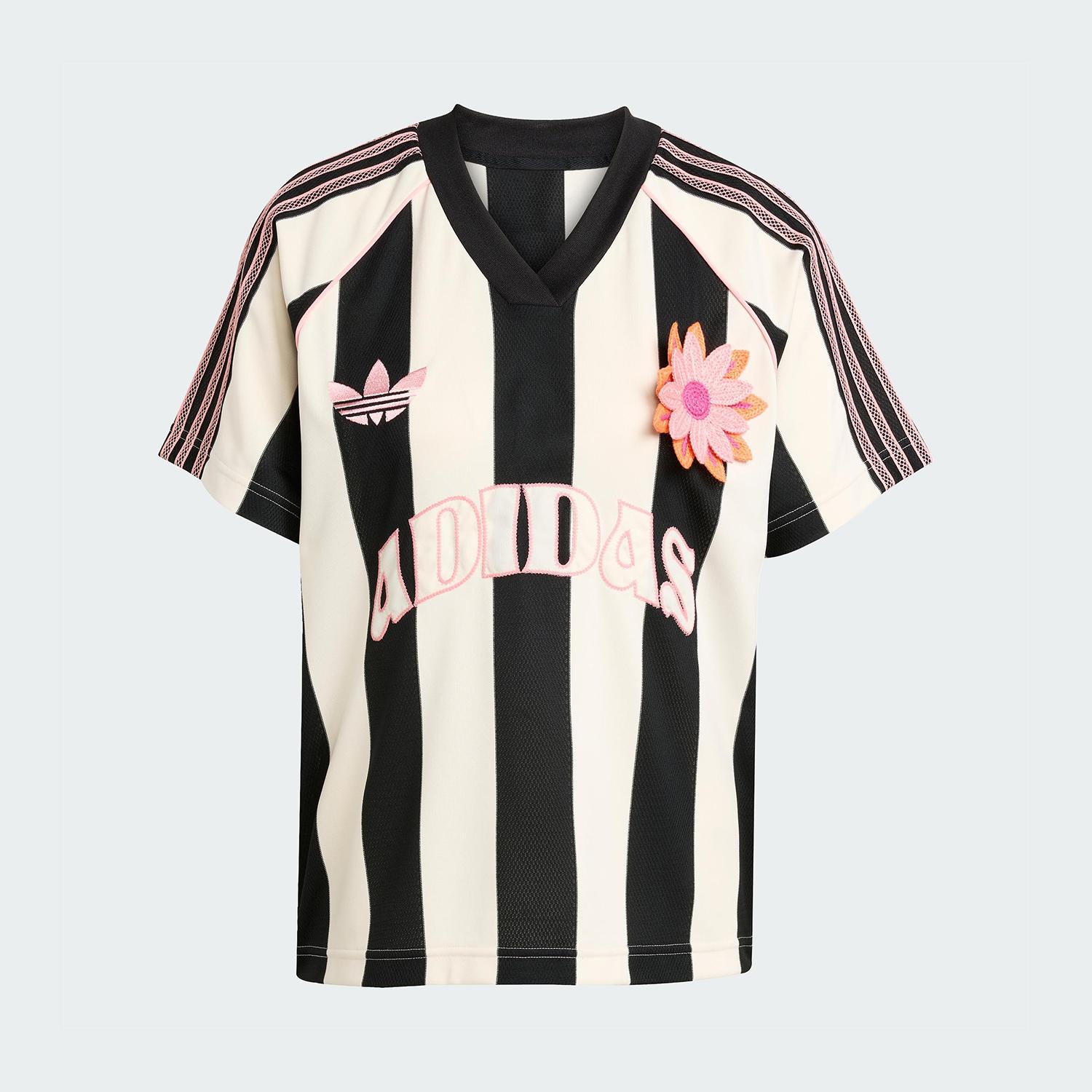 

Adidas Originals Women s Striped Football V-neck Breathable Jersey KC0672 160 84A S