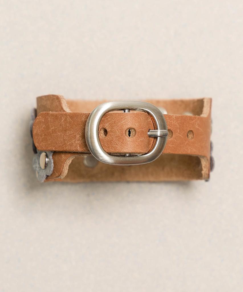 Towtow Archive Feverfew Leather Bracelet Brown