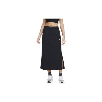 Sportswear Essential Jednobarevná sukně s bočními rozparky Dámské spodní díly Černá DM6249-010