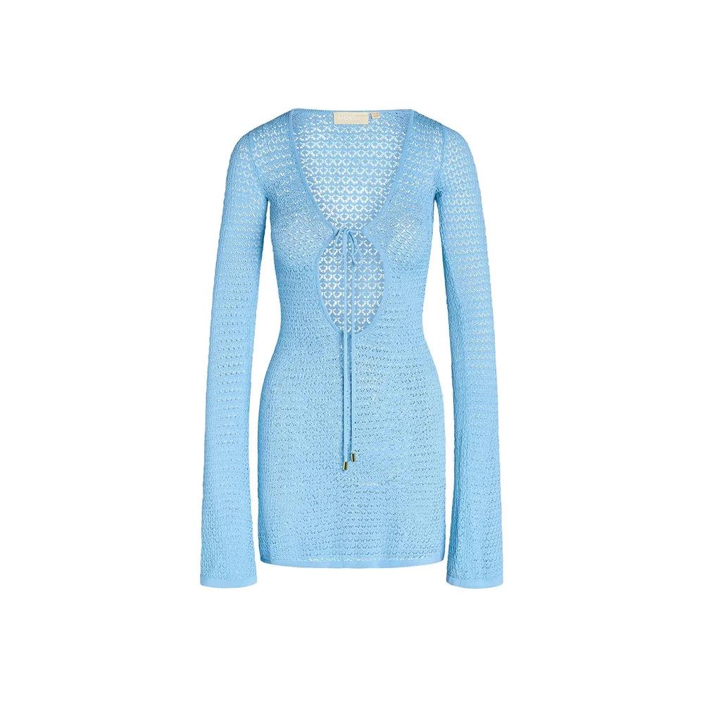 6-farbiger Strick-Cardigan mit langen Ärmeln - Europäischer & Amerikanischer Strandstil Sonnenschutz Cover-Up