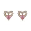 2024 Sweet Zircon Heart & Butterfly Mini Earrings - Colorful, Exquisite, Small