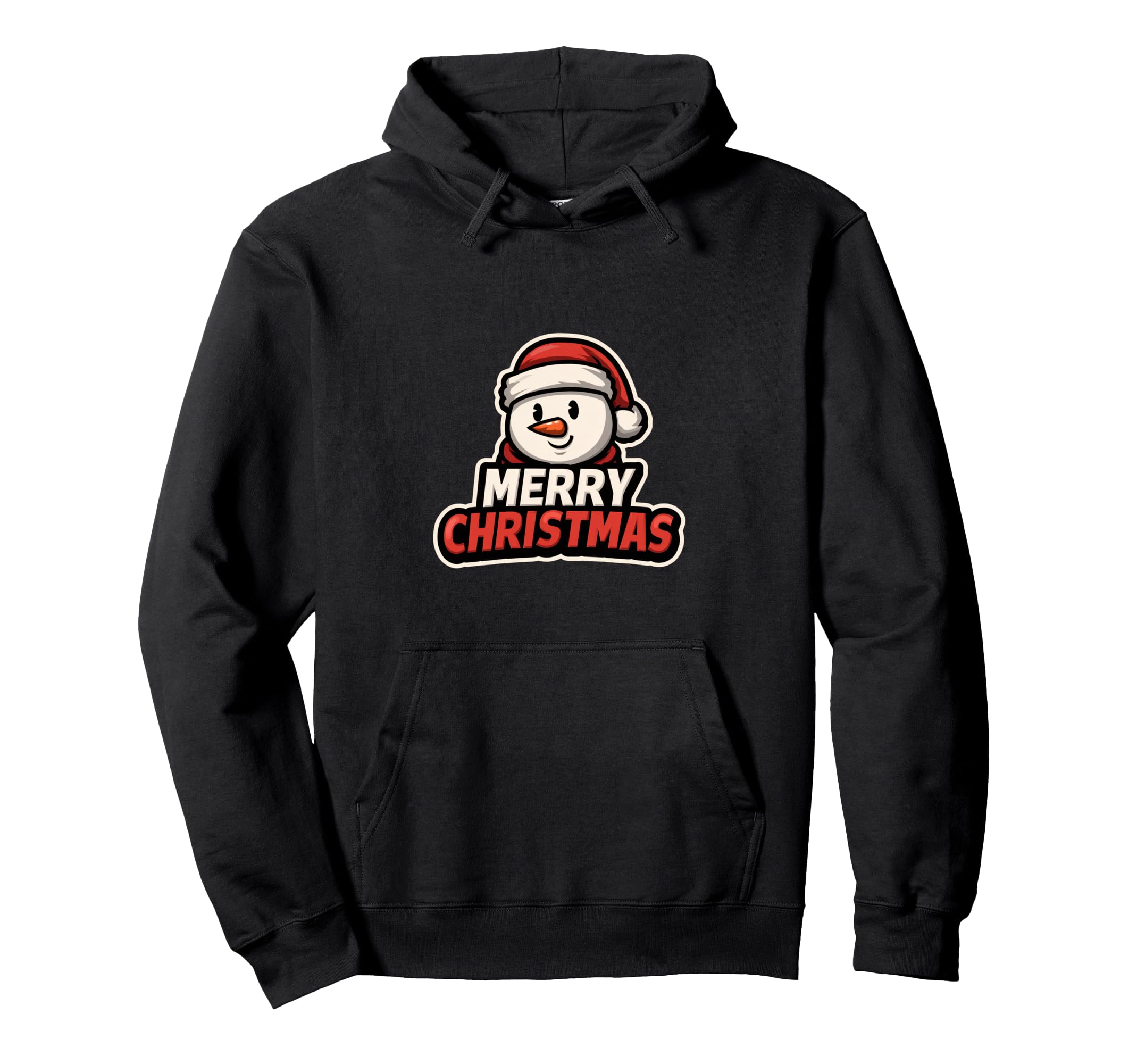 

Funny and cute snowman Christmas party hoodie чёрный