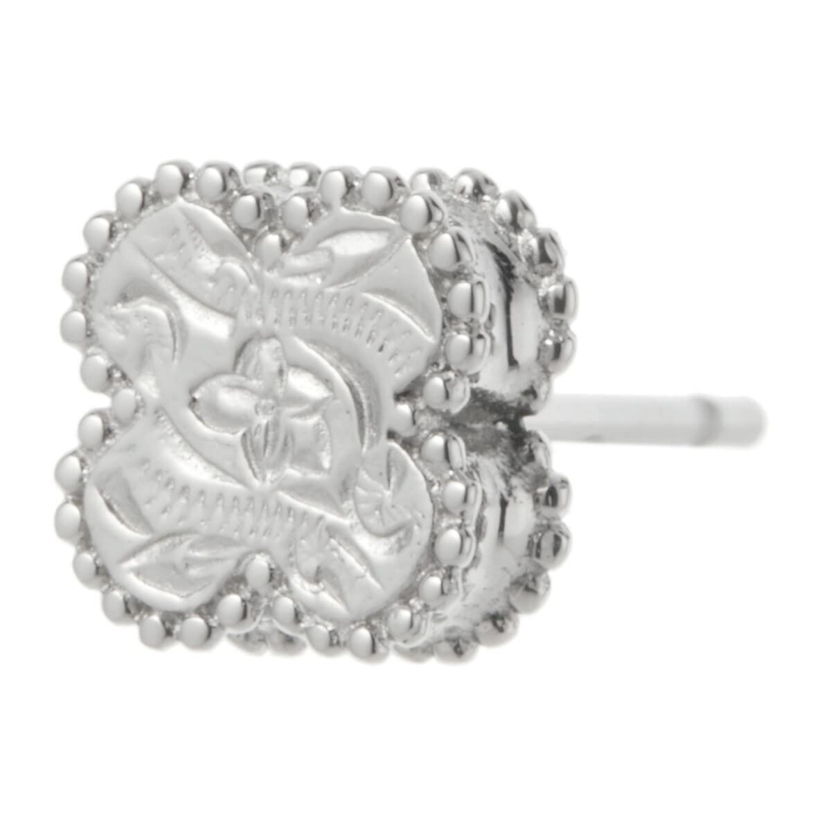 

Surgical Stainless Steel 316L For One Sold As One Hawaiian Jewelry Plumeria Milgrain Scroll Earrings Silver One [Piena] Ear, Women s (For Ear)