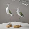2pcs Wooden Seagull Statues – Nautical Coastal Bird Figurines for Beach Home Decor