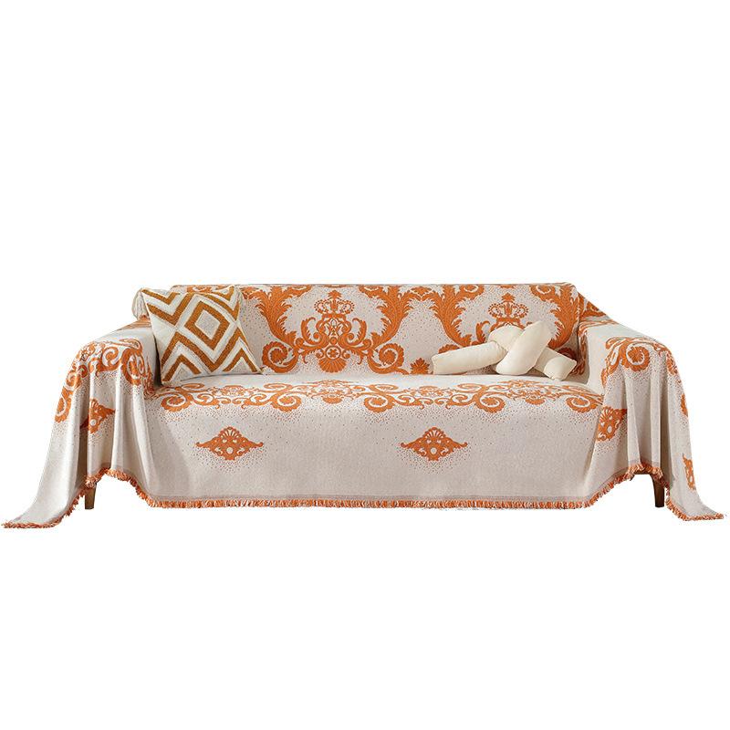 Fabric European Flower Sofa Cover Towel Four Seasons Universal Skin-Friendly Soft and Simple Non-Slip Sofa Cover Cushion