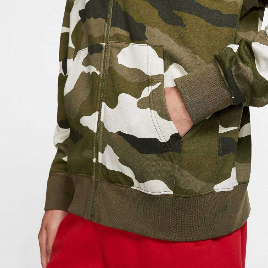 Nike camouflage sports zipped hooded jacket 'Green' Men's BV3625-222