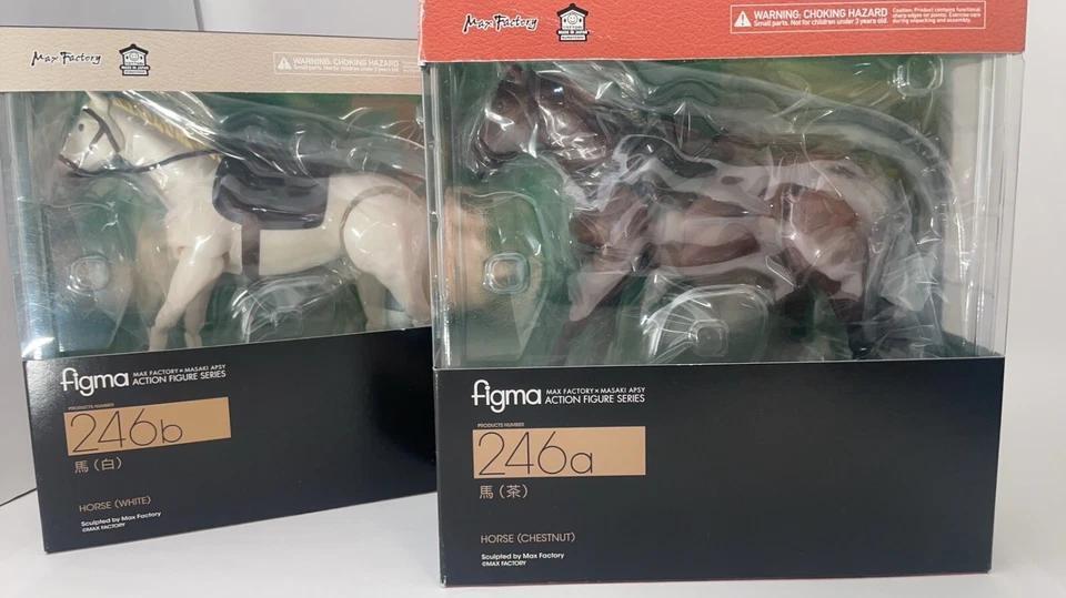 

[USED] figma Horse 246a Brown / 246b White Figure Max Factory