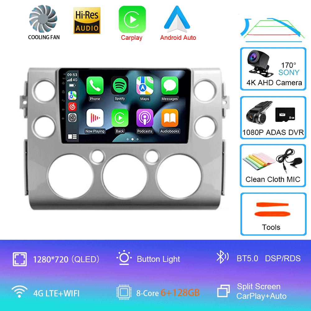 Car Radio Android14 For Toyota FJ Cruiser J15 2006 2007 2008 2009 2010 2012 - 2020 Navigation GPS Multimedia Video Player Stereo