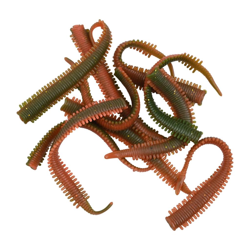10Pcs Simulation Sand Silkworm Fishing Lure - TPR Soft Bait with Shrimp Fish Scent Stretchable Soft Tear-Resistant