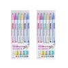 6/12 PCS Double Headed Color Changing Pen Marking Fluorescent Marker Hand Ledger Pen Set for Students School Supplies Stationery