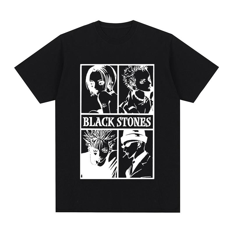 Black Stones Japanese Anime Nana Osaki Vintage tshirt Fashion Casual Streetwear Cotton Men T shirt New TEE TSHIRT Womens tops