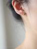 Gold-Plated Olive Green Zircon Stud Earrings in S925 Sterling Silver for Women