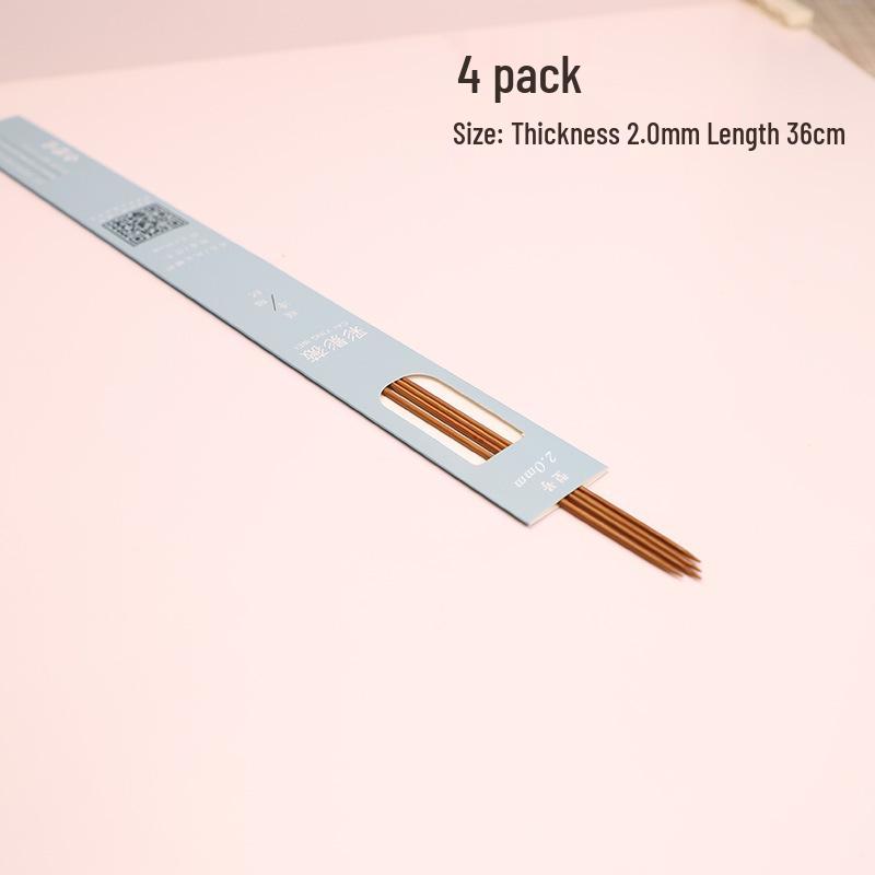 Набор карбонизированных бамбуковых спиц - Включает прямые, толстые и шарфовые спицы для вязания крючком.