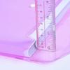 Audiofan Clear File Set A4 File Button Envelope Document Receipt for and Organizing Documents and Materials Yellow Pink Transparent Blue Purple 2 of