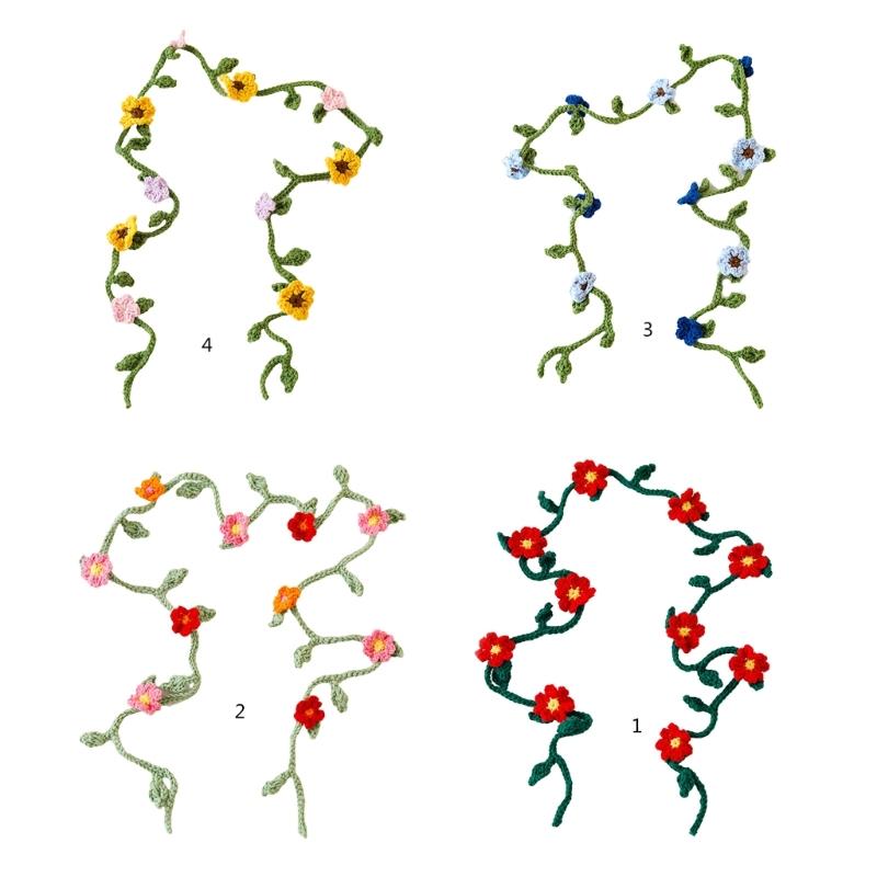 Flower Decorated Long Waist Chain Handmade Beaded Phone Creative Lanyard for Fashionable Women